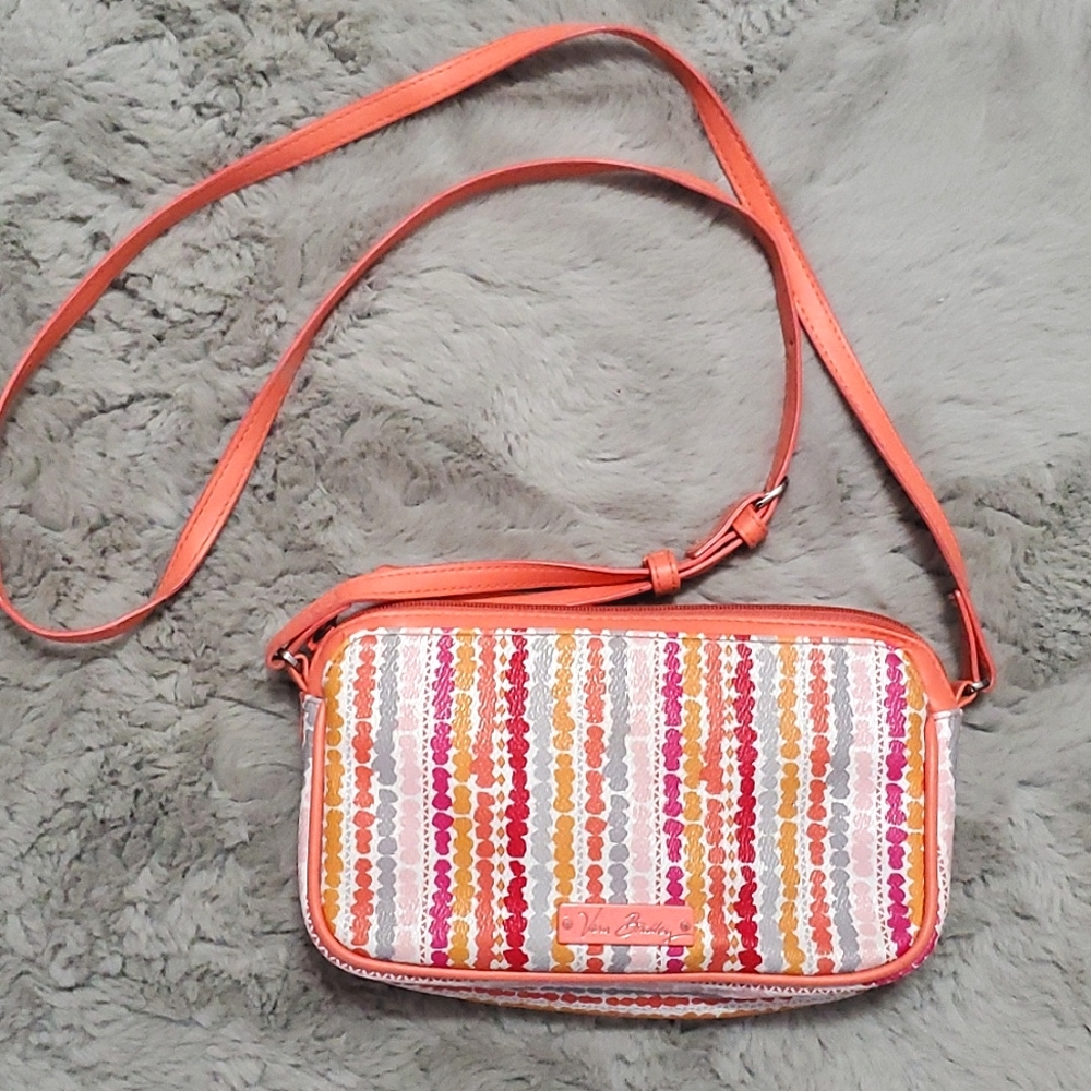 Vera Bradley pastel orange camera bag crossbody bag
